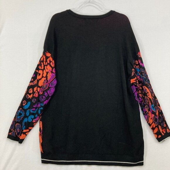 Rachel Rachel Roy size 3X Colorful Retro Artsy Stretch Knit Sweater Festival - Picture 8 of 9